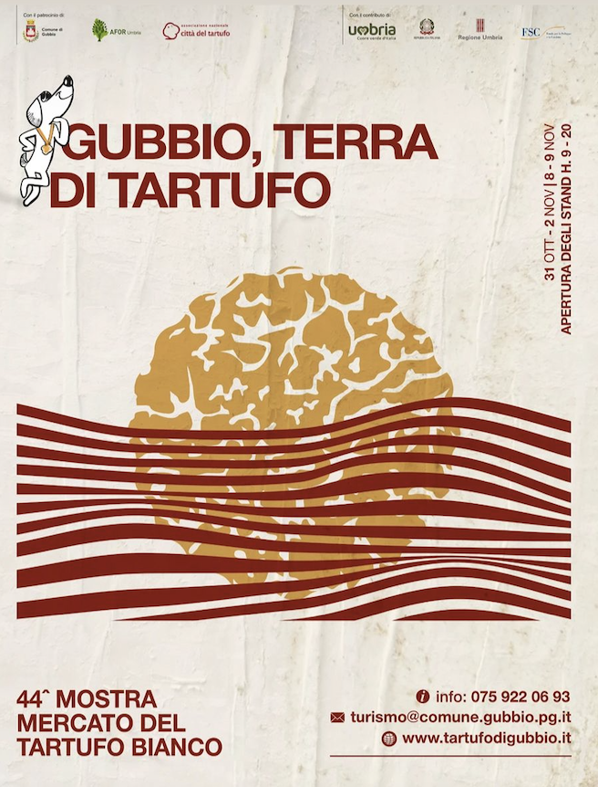 playbill 44^ Mostra Mercato del Tartufo Bianco e dei Prodotti agro-alimentari 2024 - Gubbio